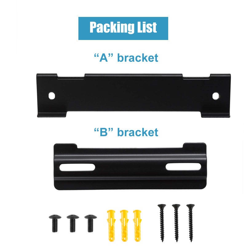 Dinghosen Wall Mount Kit for Bose WB-120, Solo Soundbar Series II, Wall Bracket Holder Stand Compatible with Bose WB-120 SoundTouch,Solo 5 Soundbar, CineMate 120 Speaker With all Necessary Screws (Black) - Image 2
